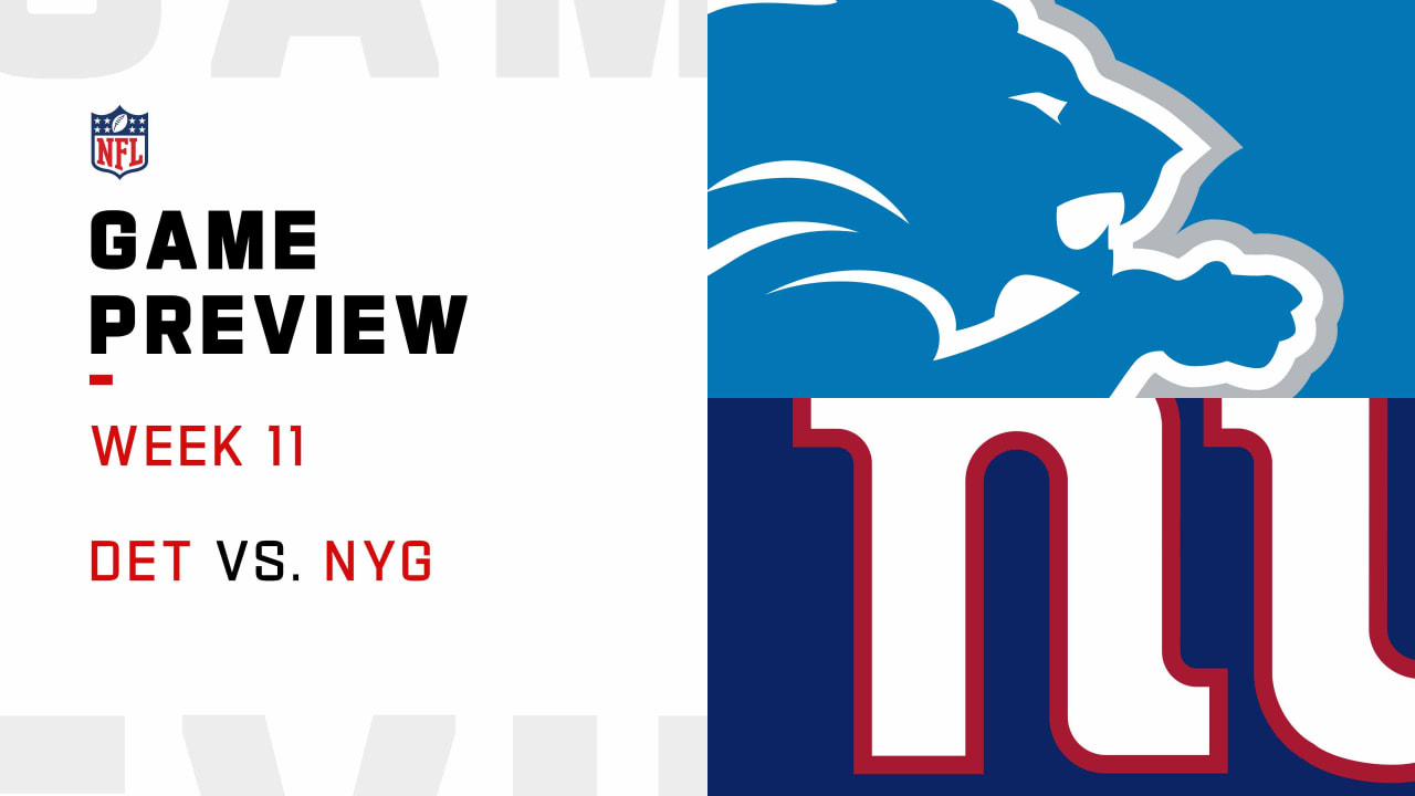 What channel is New York Giants game today vs. Detroit Lions? (11