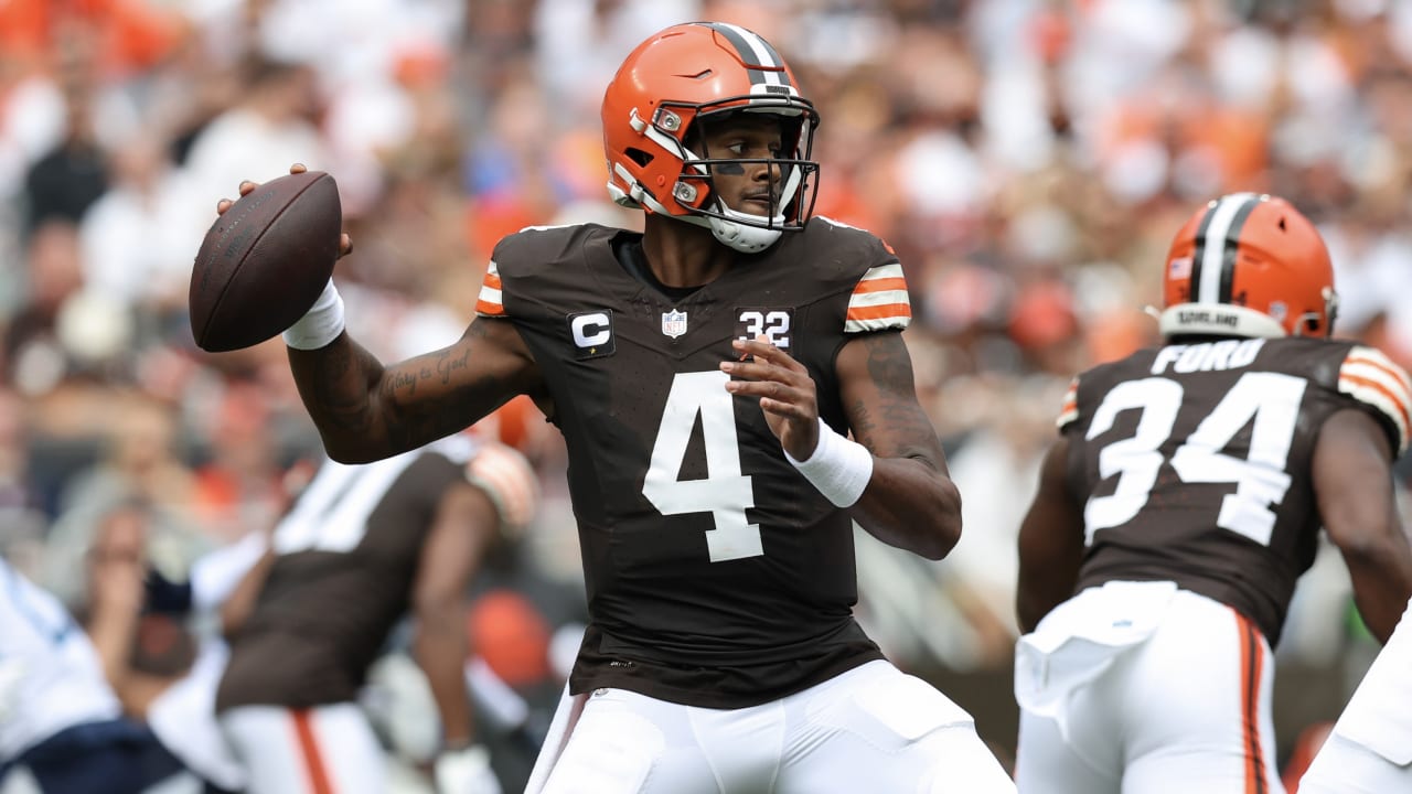 Deshaun Watson speaks before Browns' preseason opener vs. Jaguars