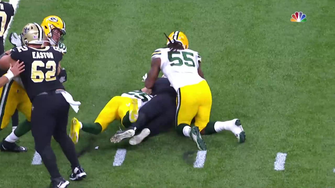 Green Bay Packers Defensive End Za Darius Smith Forces Crucial Midfield Fumble From Taysom Hill