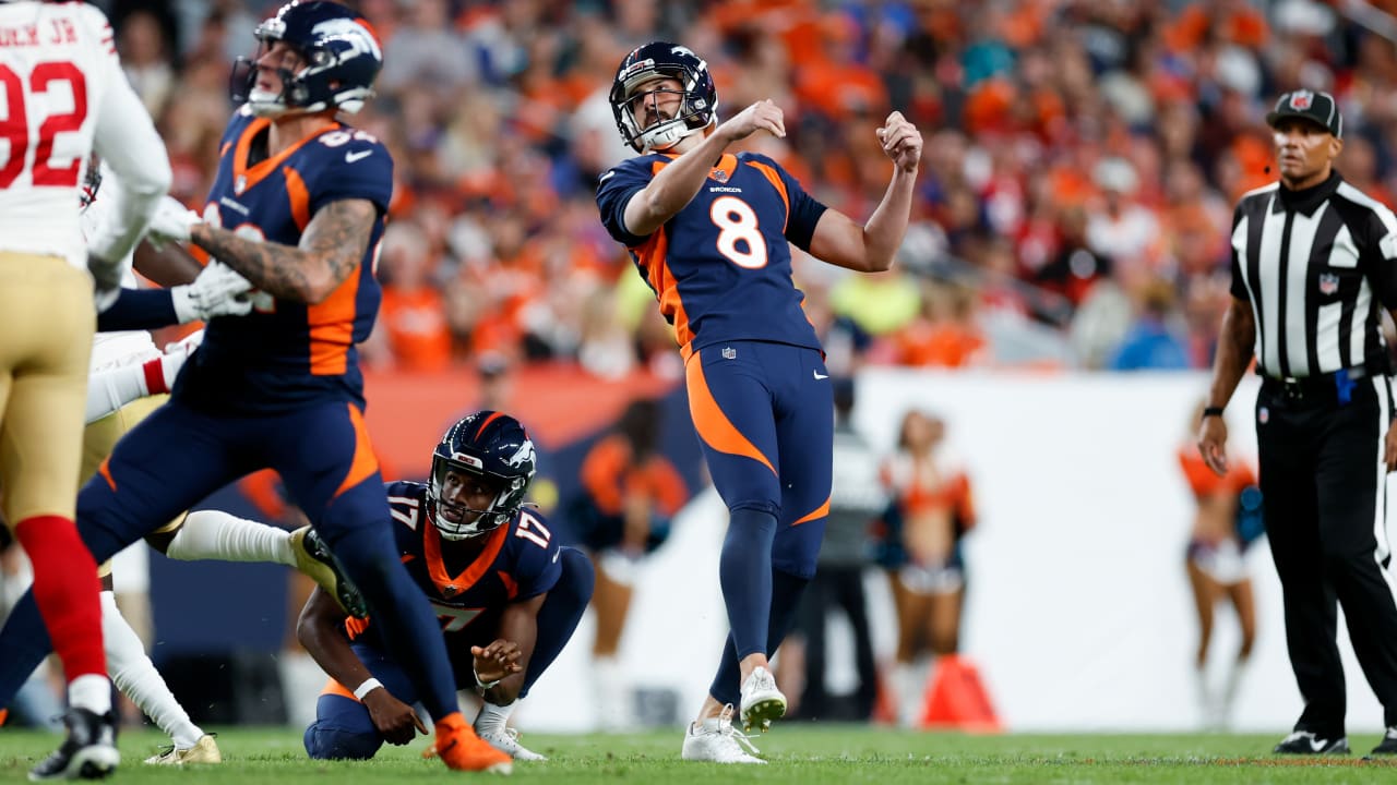 Denver Broncos kicker Brandon McManus drills a 55-yard field goal