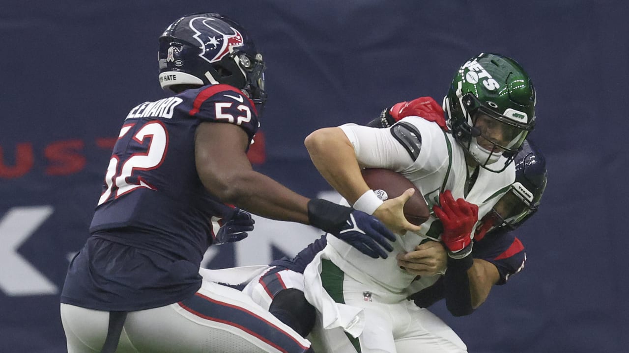 Houston Texans defensive end Jonathan Greenard's strip-sack on