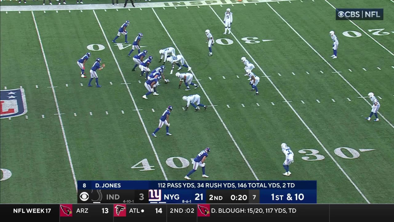New York Giants wide receiver Isaiah Hodgins gets Giants in FG range with 21yard catch and run