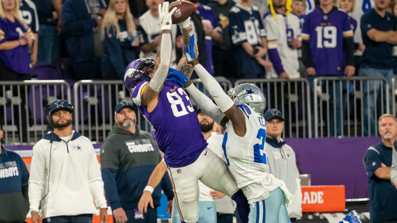 Minnesota Vikings tight end Tyler Conklin high-points a contested