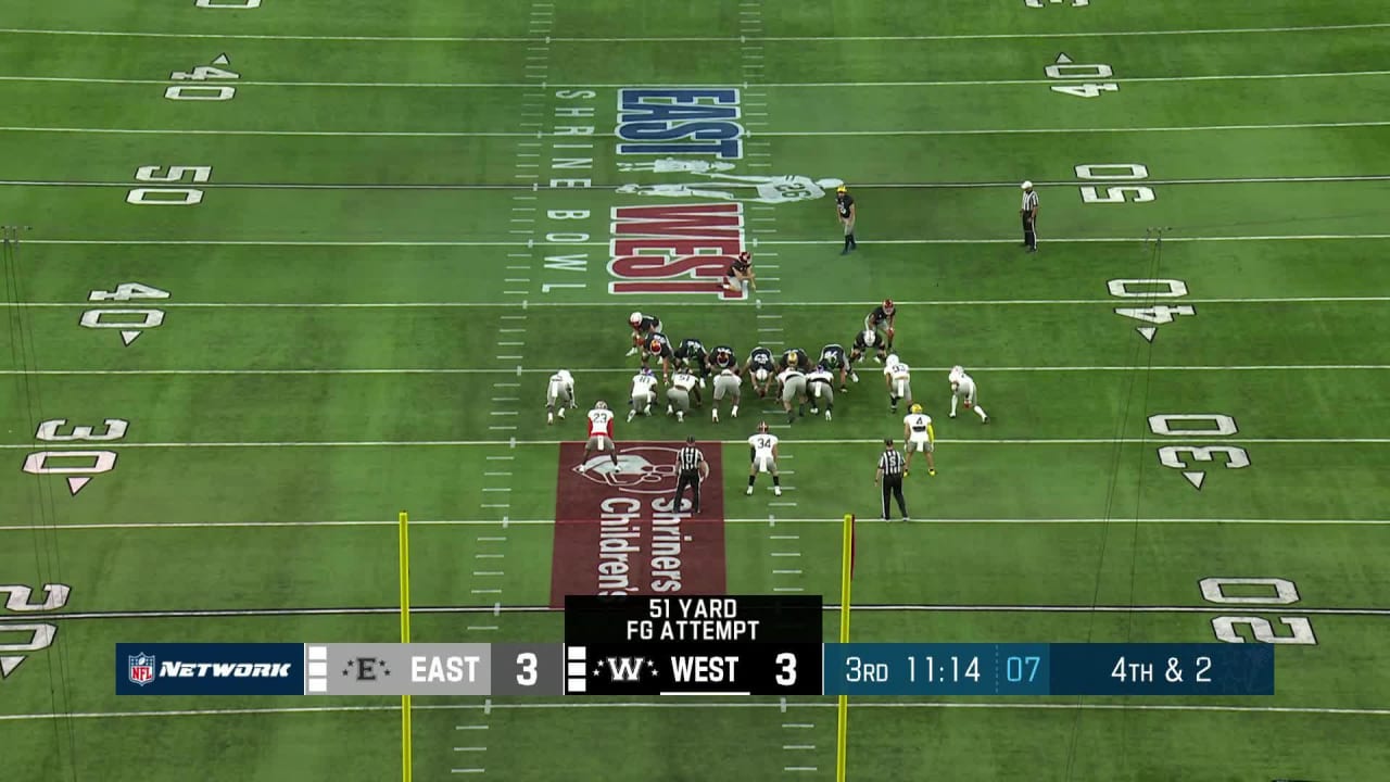 Michigan Wolverines kicker Jake Moody drills his second 51yard field goal of the 2023 EastWest
