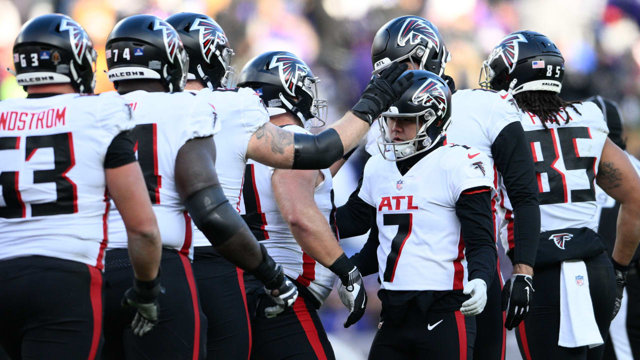 Atlanta Falcons kicker Younghoe Koo drills his third field goal of the game