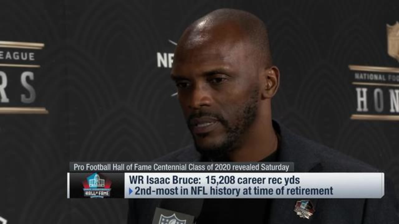 Isaac Bruce, a member of the Pro Football Hall of Fame Centennial