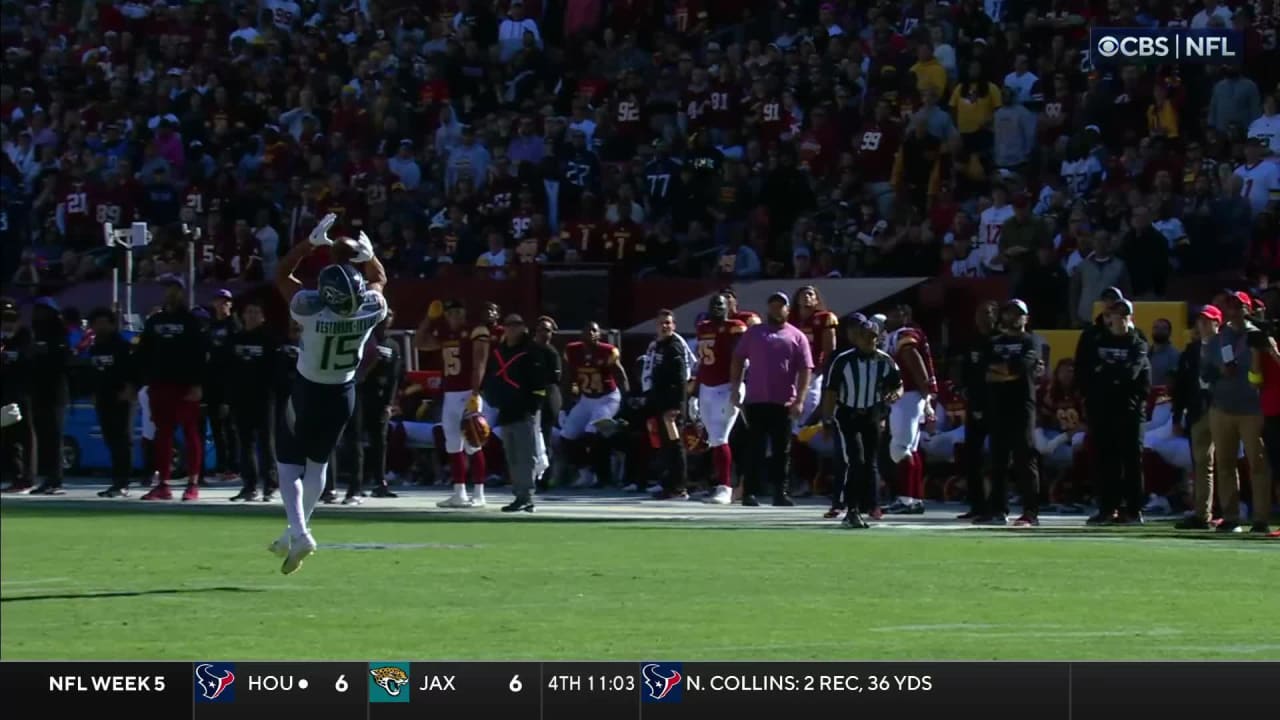 Tennessee Titans wide receiver Nick Westbrook-Ikhine high-points a 2-yard  TD catch amid considerable contact