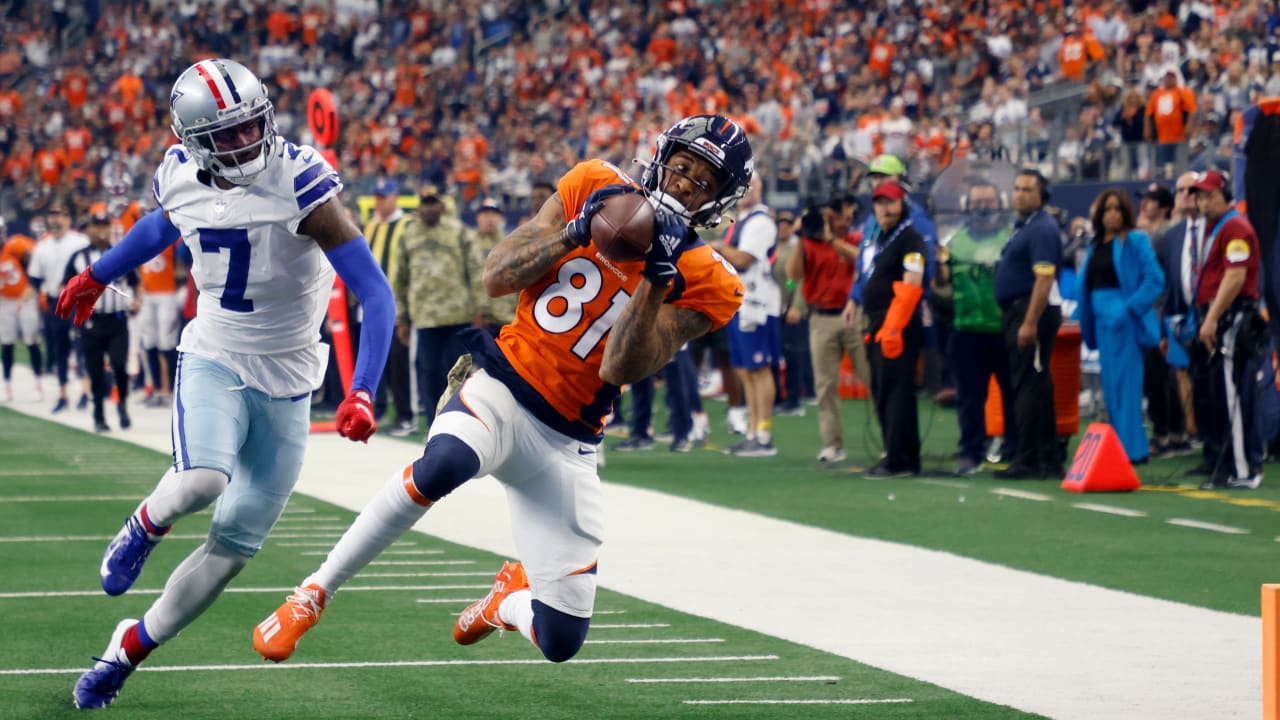 Denver Broncos wide receiver Tim Patrick (81) against the New York