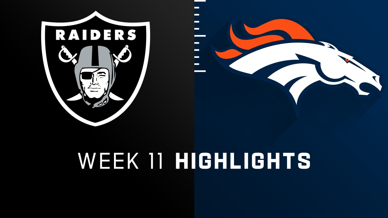 Las Vegas Raiders vs. Denver Broncos highlights Week 11