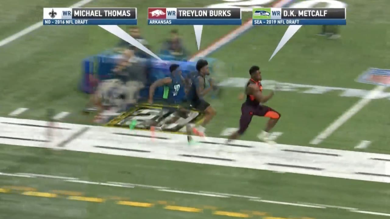 DK Metcalf outruns Michael Thomas and Treylon Burks Simulcam : r/Seahawks