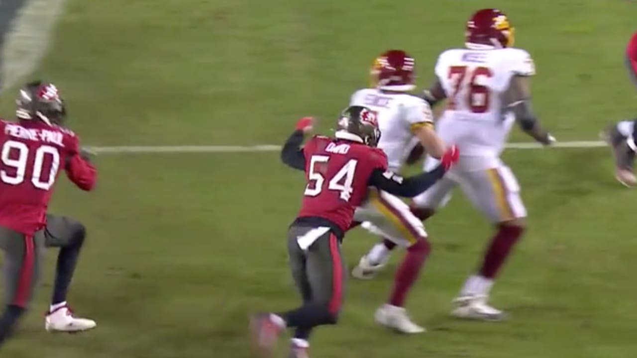 Tampa Bay Buccaneers linebacker Lavonte David gets to Taylor Heinicke ...