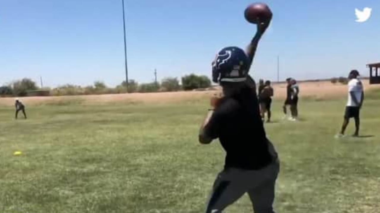 See Houston Texans Quarterback Deshaun Watson Hone Passing Skills In ...