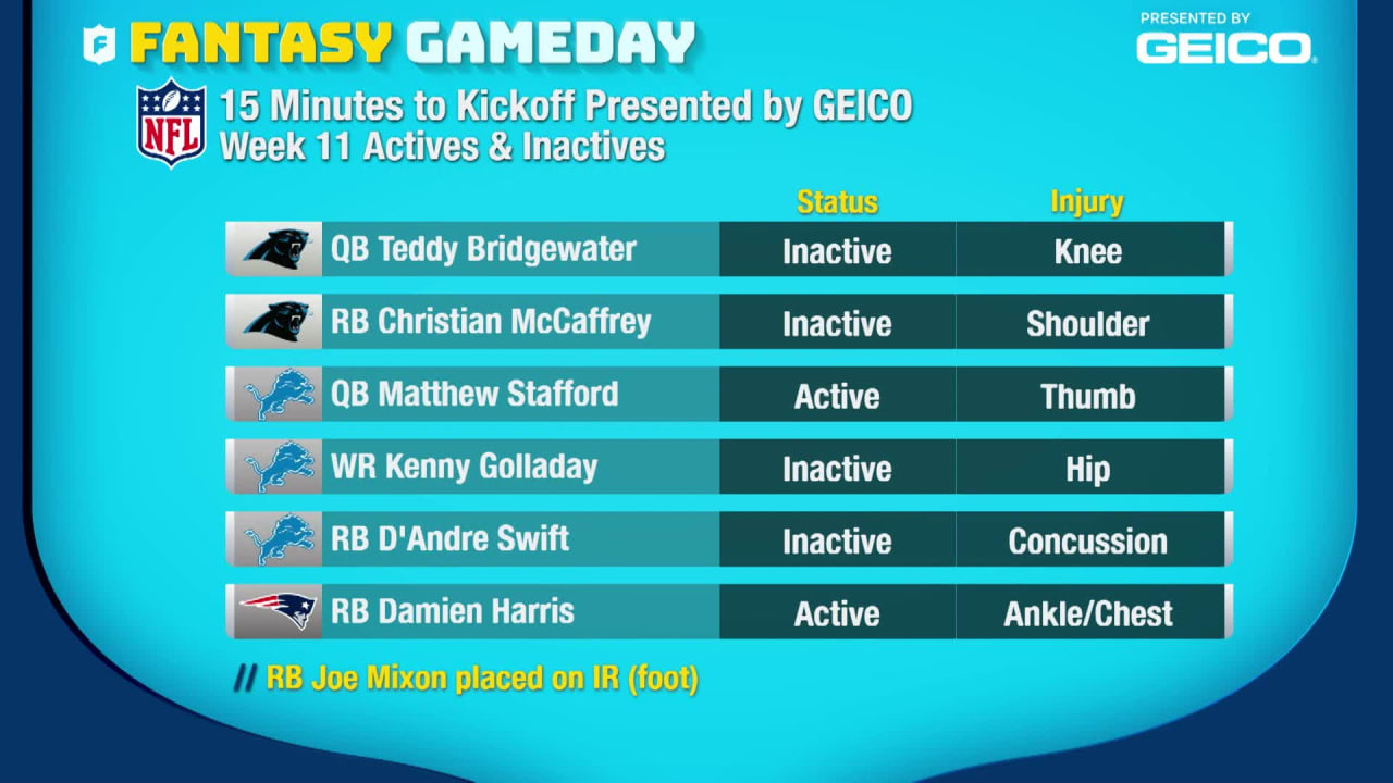 'NFL Fantasy GameDay' 15 Minutes to Kickoff