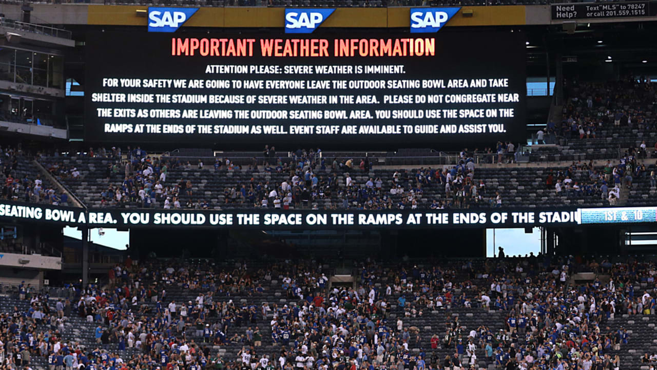 NFL's preseason Hall of Fame game delayed due to weather