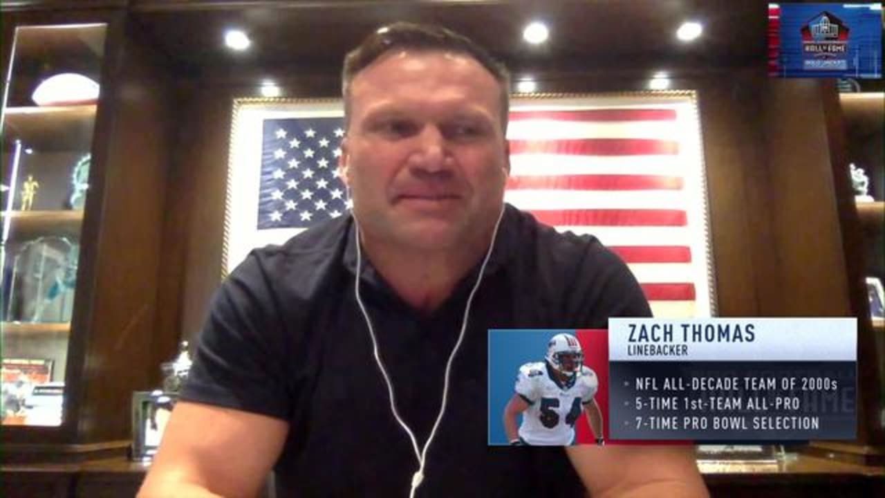Zach Thomas reacts to being named 2020 Pro Football Hall of Fame finalist