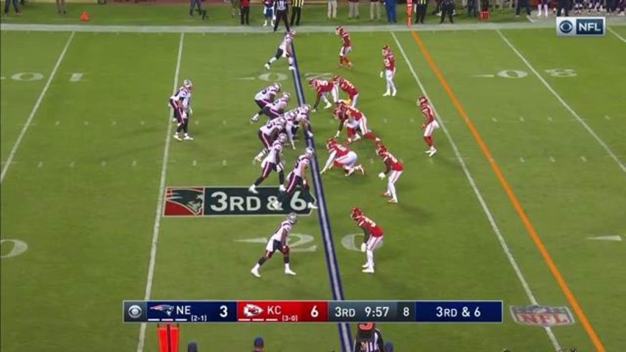 New England Patriots quarterback Brian Hoyer jukes 