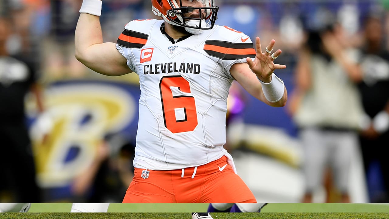 Baltimore ripped by Cleveland 40-25 as Mayfield and Chubb carry