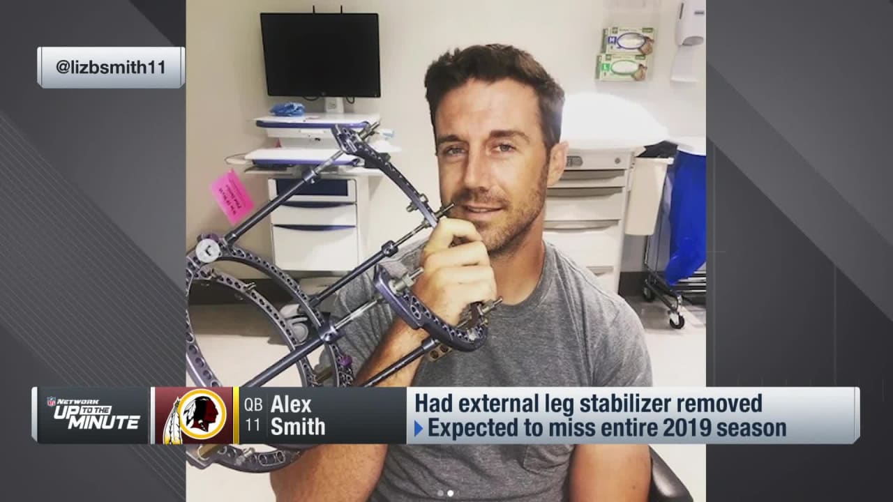 Redskins QB Alex Smith sheds leg brace 8 months after injury