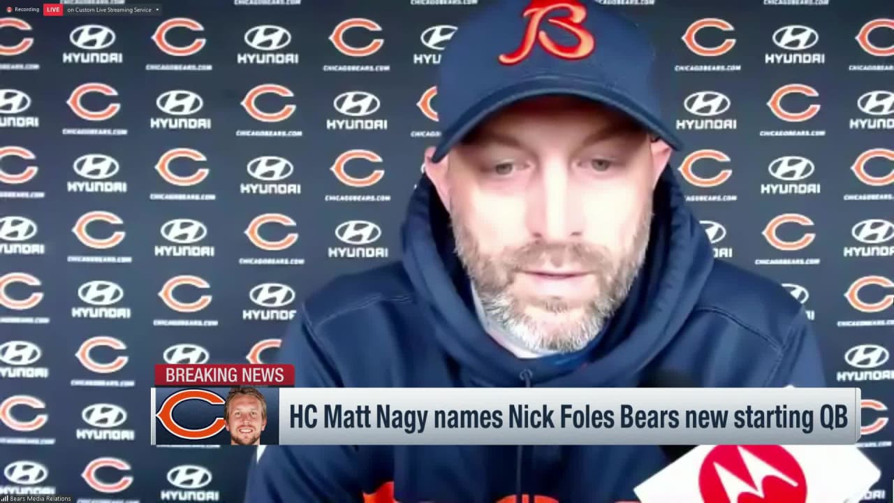 Chicago Bears QB Nick Foles gives subtle jab to Matt Nagy