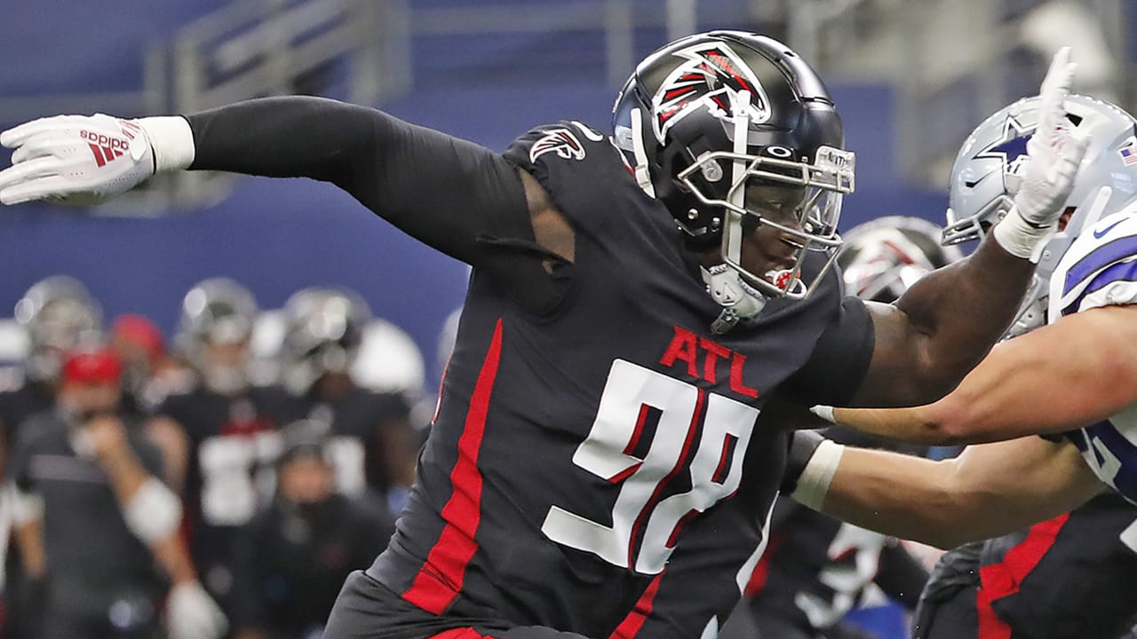 NFL Auction  Crucial Catch - Falcons Takkarist Mckinley Game Used Jersey  (10/18/20) Size 44