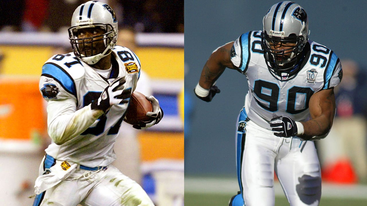 Former NFL linebacker Thomas Davis reacts to former wide receiver Muhsin  Muhammad, linebacker Julius Peppers to be inducted into Carolina Panthers  Ring of Honor