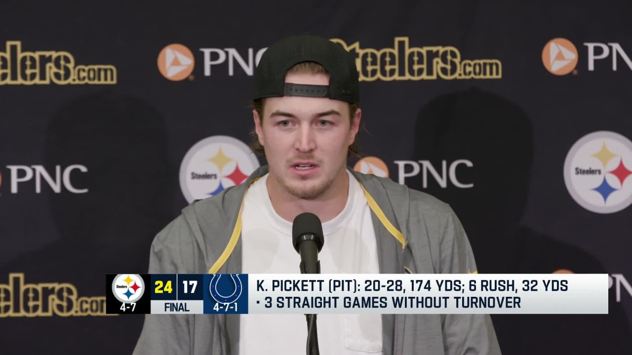 Pittsburgh Steelers quarterback Kenny Pickett breaks down keys to Week 12 win vs. Indianapolis Colts