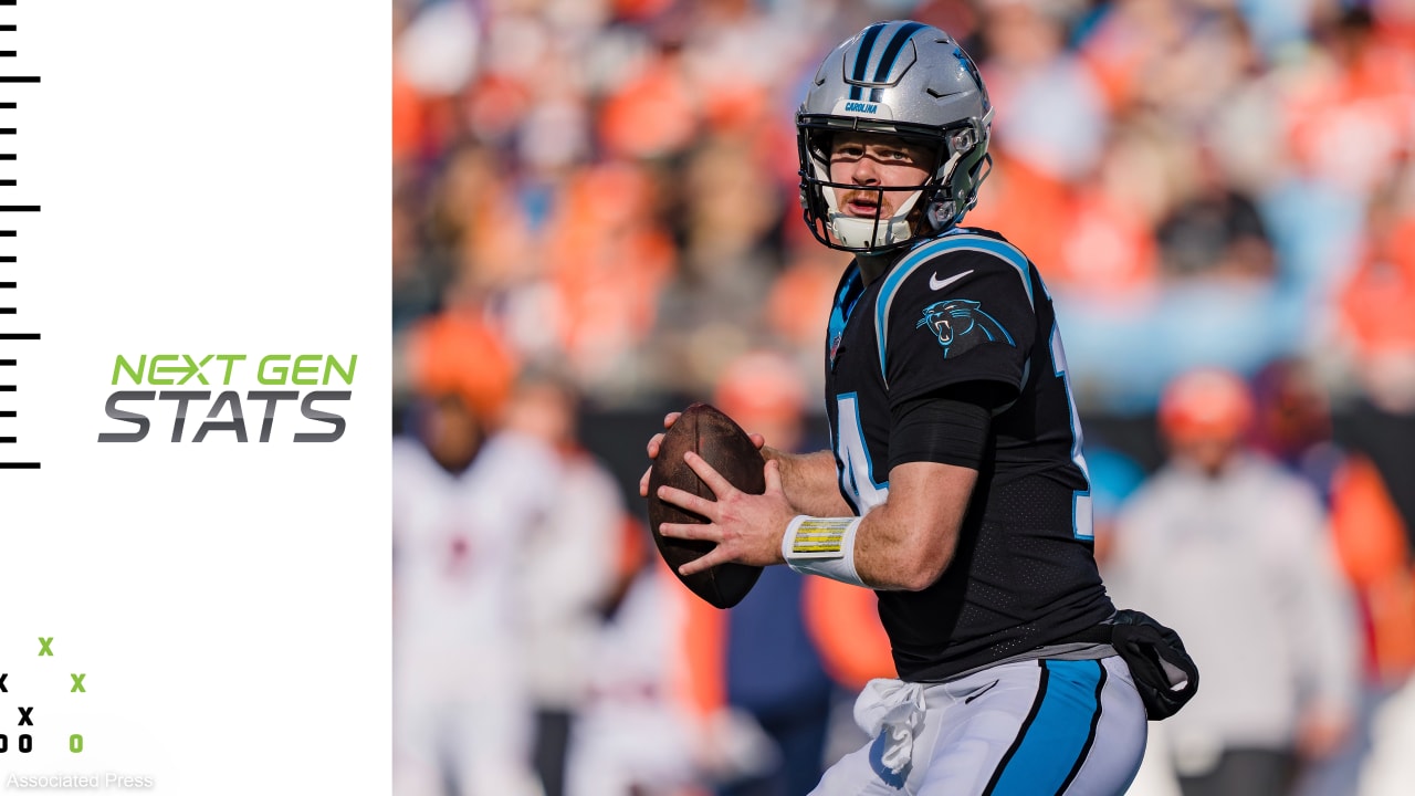 Next Gen Stats Carolina Panthers quarterback Sam Darnold’s 3 most