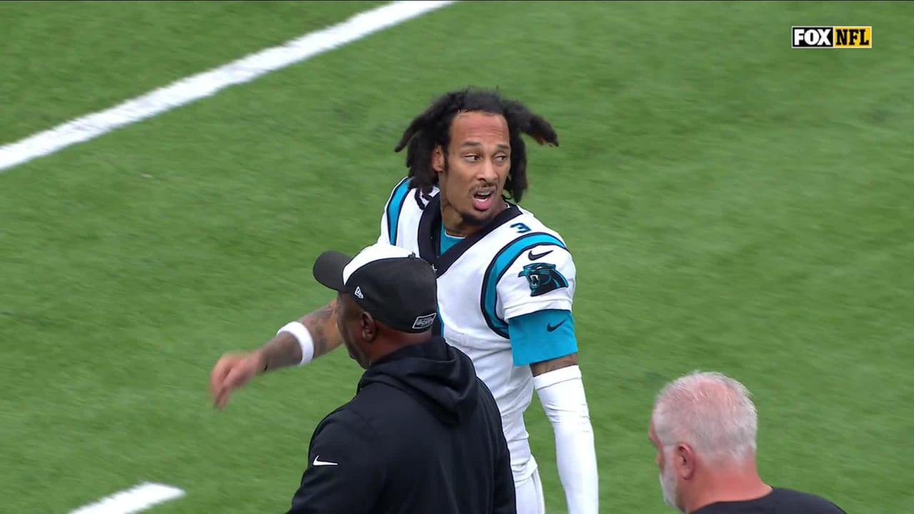 Panthers Head Coach Steve Wilks Tosses Robbie Anderson