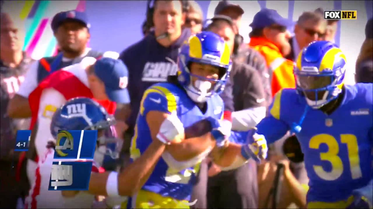 Los Angeles Rams free safety Taylor Rapp reads New York Giants ...