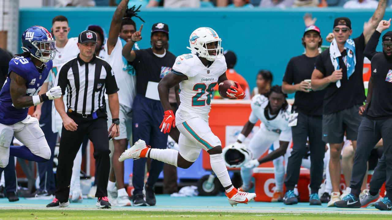 Los Angeles Chargers cornerback J.C. Jackson snags interception on Miami  Dolphins Tua Tagovailoa's underthrown pass to end zone