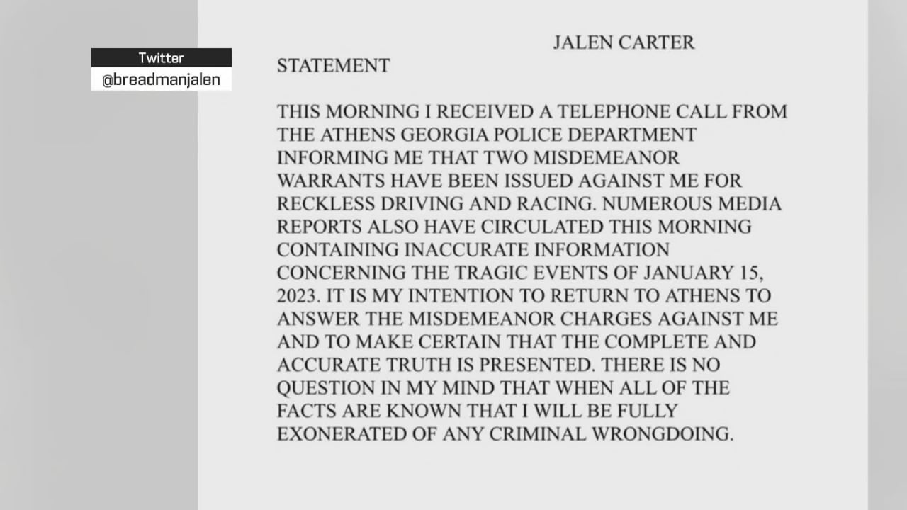 Top draft prospect Jalen Carter leaves NFL combine to answer arrest  warrants 