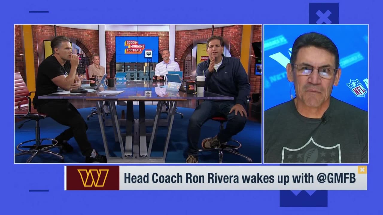 GMFB' reacts to Washington Commanders head coach Ron Rivera's