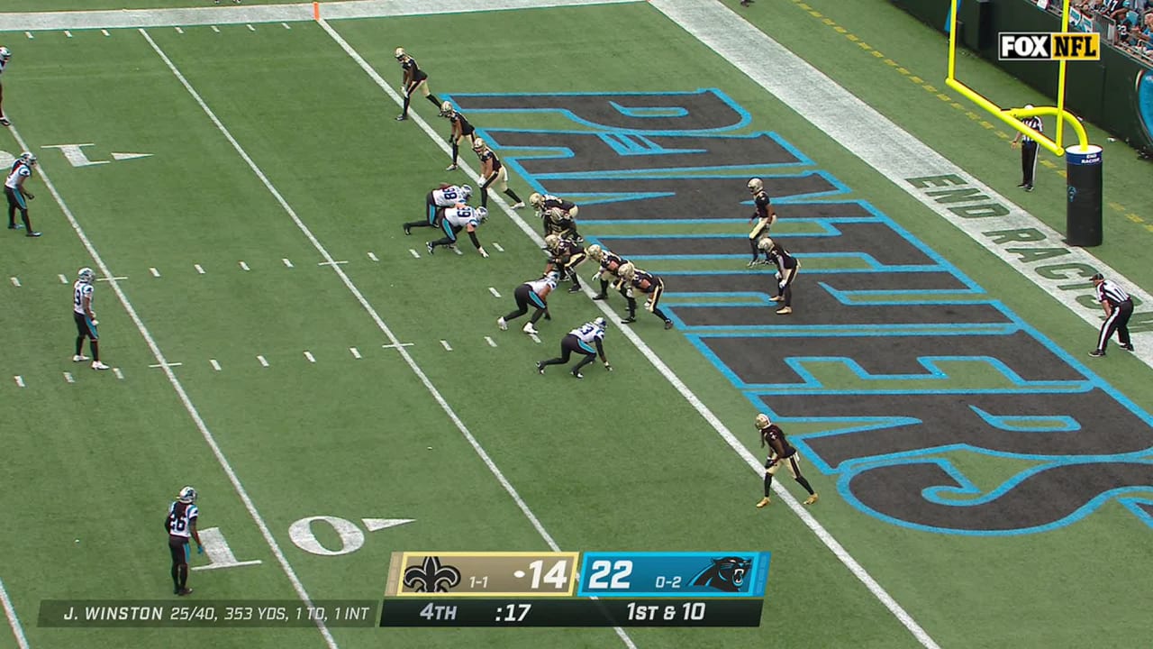 Carolina Panthers cornerback Jaycee Horn ices New Orleans Saints' comeback  attempt with long-ball INT