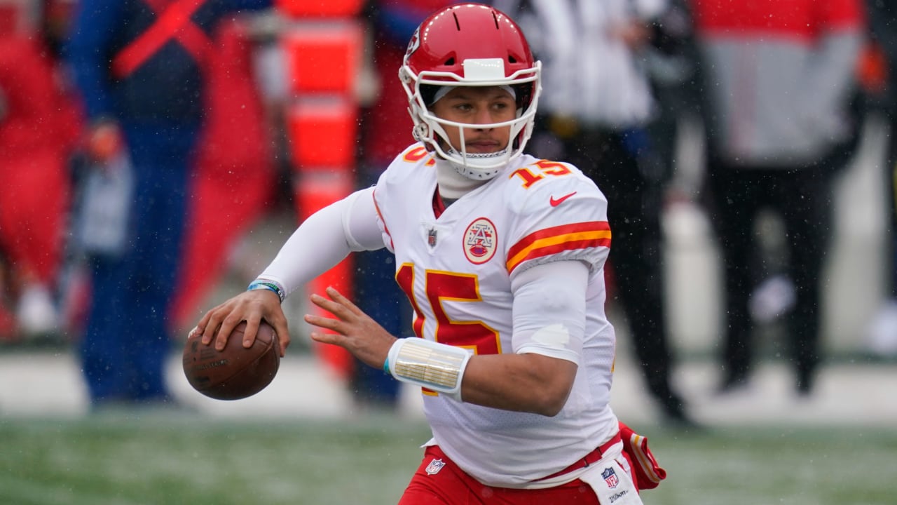 Kansas City Chiefs quarterback Patrick Mahomes' sidearm sling is caught