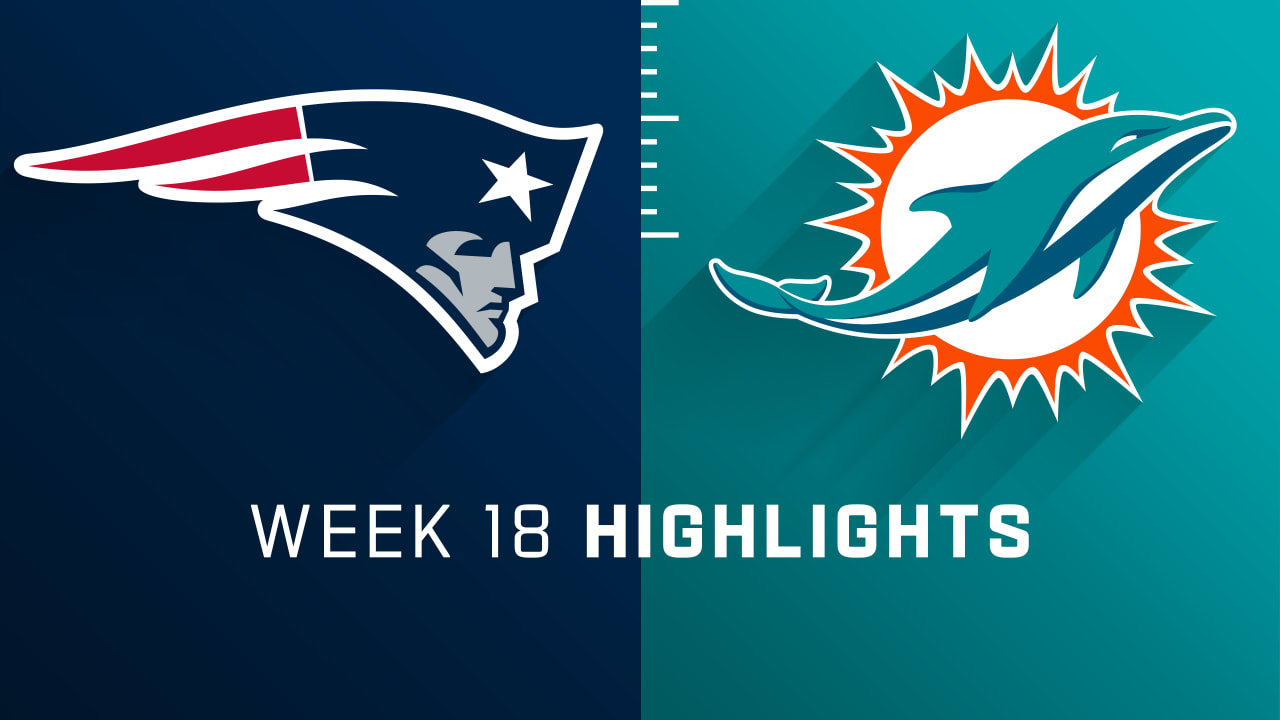 New England Patriots vs. Miami Dolphins NFL 2021 Week 18 stats