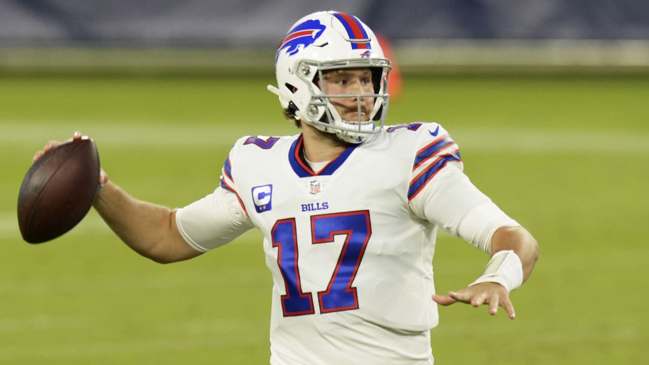 Buffalo Bills quarterback Josh Allen throws all the way across the