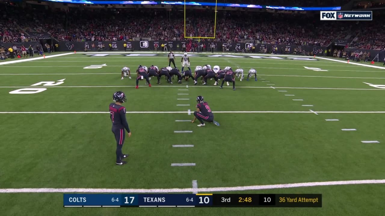 Dandy doink! Fairbairn drills impressive ricochet field goal