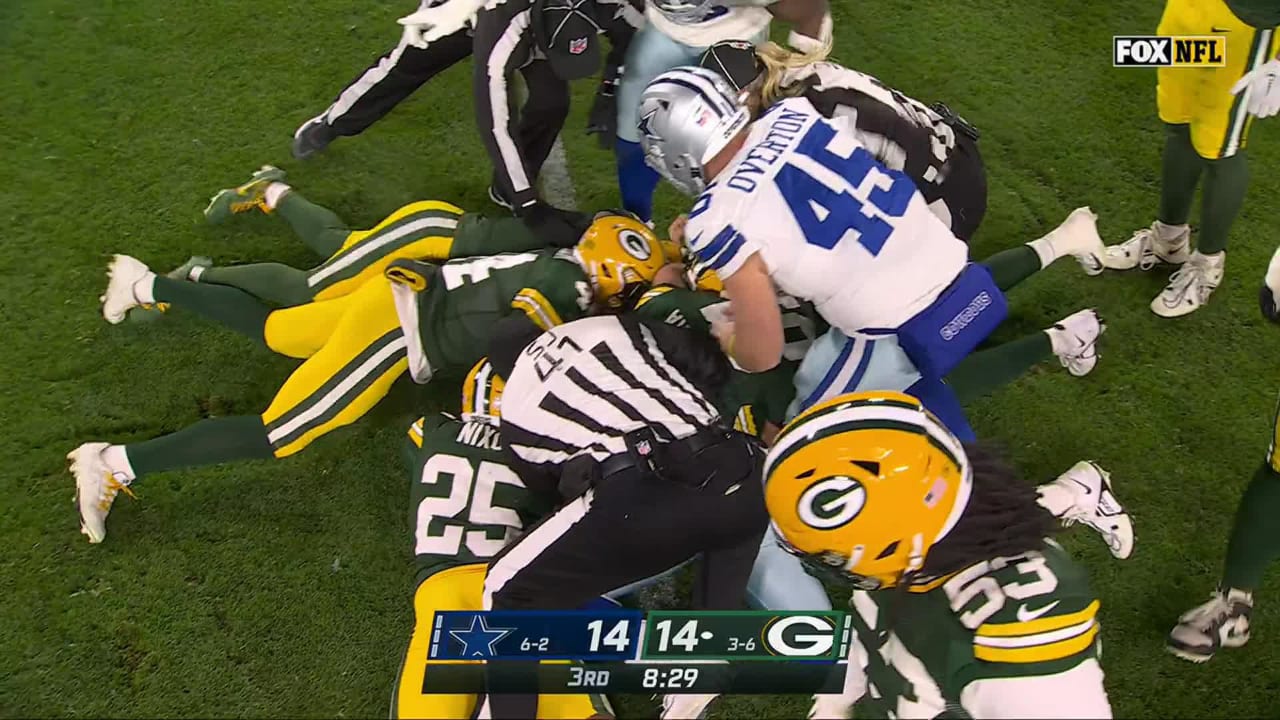 Dallas Cowboys recover wide receiver Amari Rodgers' fumbled punt return