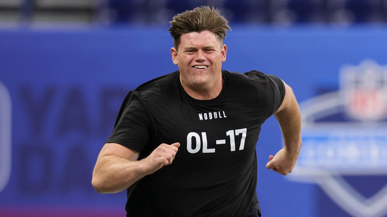 Offensive tackle Blake Freeland runs official 4.98second 40yard dash