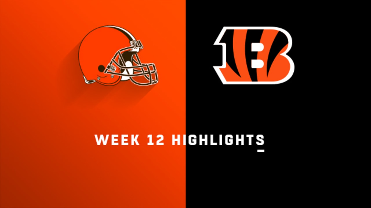 Browns vs. Bengals  NFL Week 12 Game Highlights 