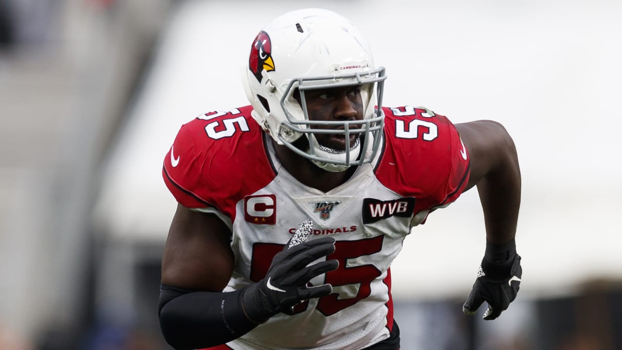 Arizona Cardinals linebacker Chandler Jones (55) during an NFL football  game against the Atlant …