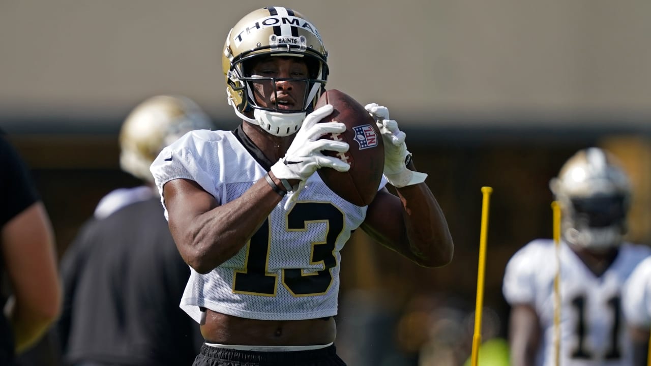 Saints WR Michael Thomas (ankle) participates in team drills Saturday