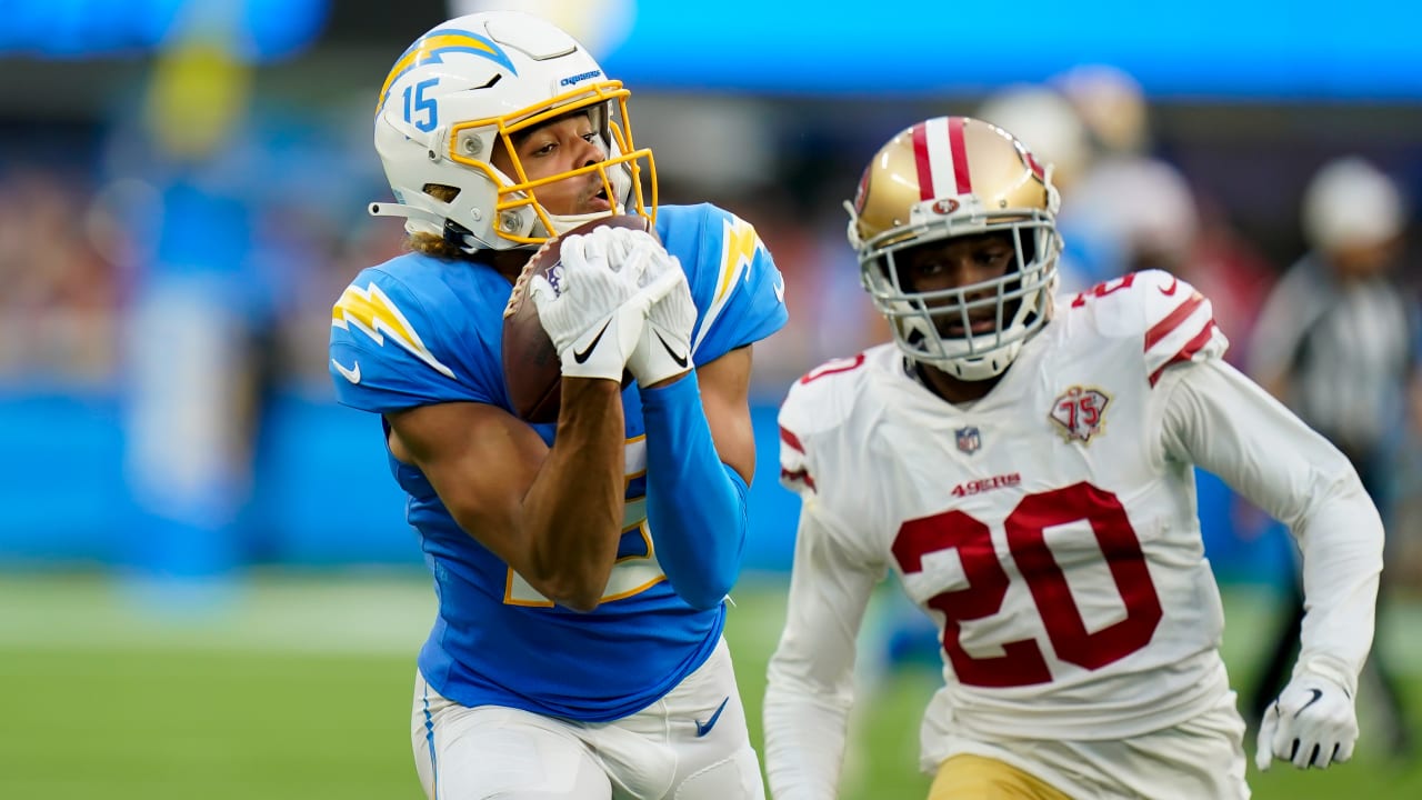 Los Angeles Chargers wide receiver Jalen Guyton (15) during