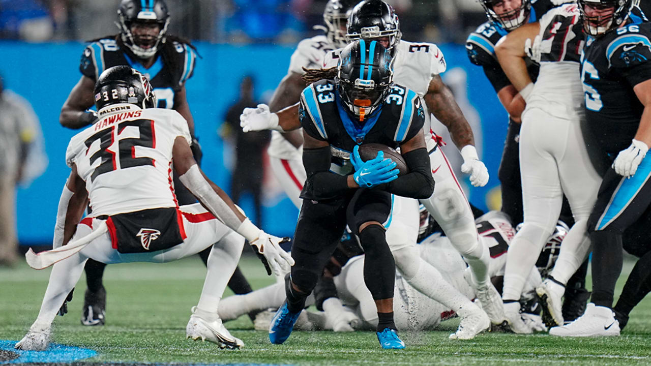 Carolina Panthers running back D'Onta Foreman rumbles through Atlanta