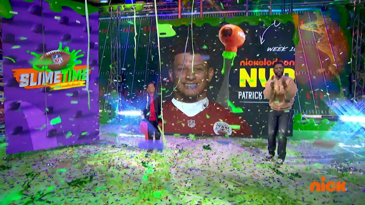 NickALive!: Kansas City Chiefs QB Patrick Mahomes Named NVP of 'NFL  Slimetime' Week 16