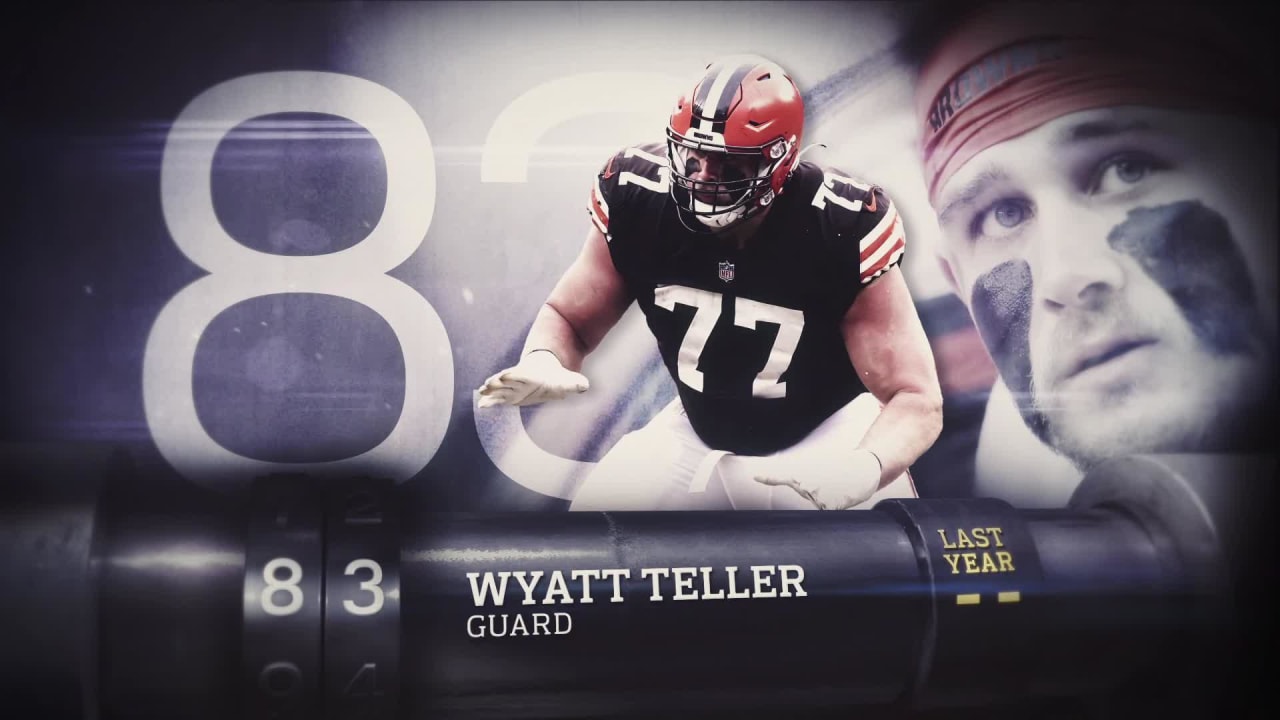 Cleveland Browns guard Wyatt Teller (77) lines up for a play during an NFL  football game against the Tampa Bay Buccaneers, Sunday, Nov. 27, 2022, in  Cleveland. (AP Photo/Kirk Irwin Stock Photo - Alamy