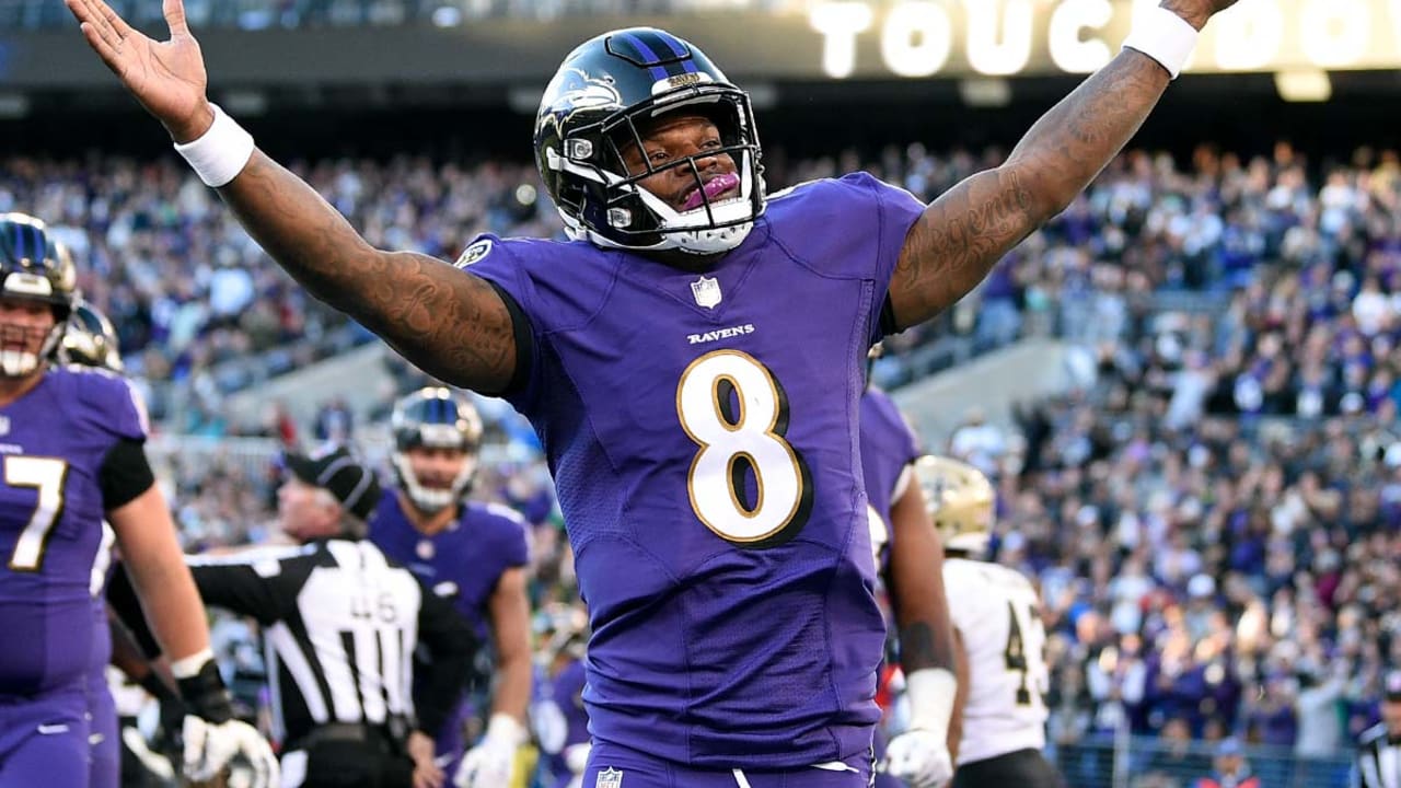 : NFL PRO LINE Men's Lamar Jackson Purple Baltimore Ravens Team  Player Jersey : Sports & Outdoors