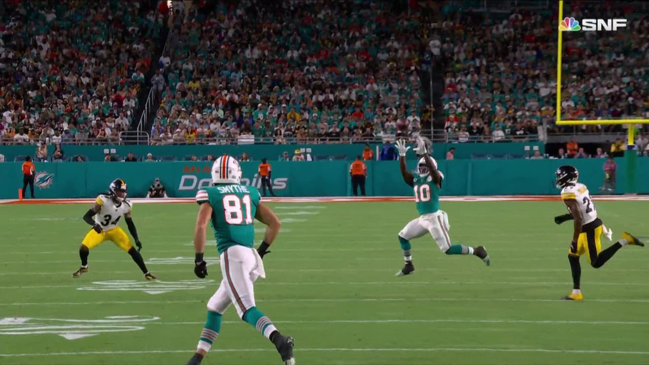 Can't-Miss Play: Miami Dolphins quarterback Tua Tagovailoa and wide  receiver Tyreek Hill combine to give Dolphins lead with 1:45 left