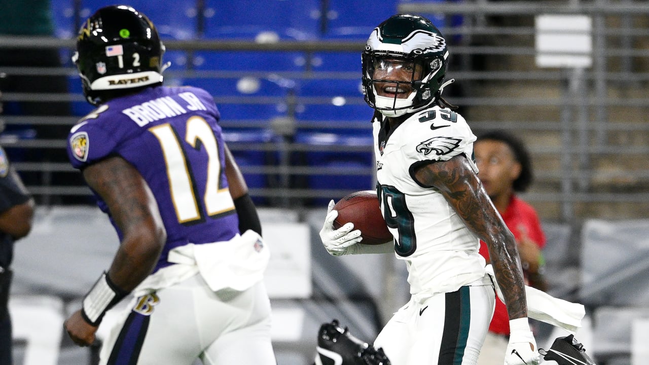 WATCH: Eagles' rookie CB Eli Ricks with the pick-6 off Ravens QB Anthony  Brown