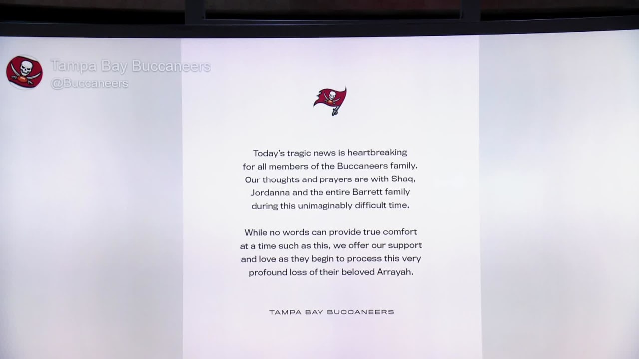 Tampa Bay Buccaneers issue heartbreaking statement after Shaq